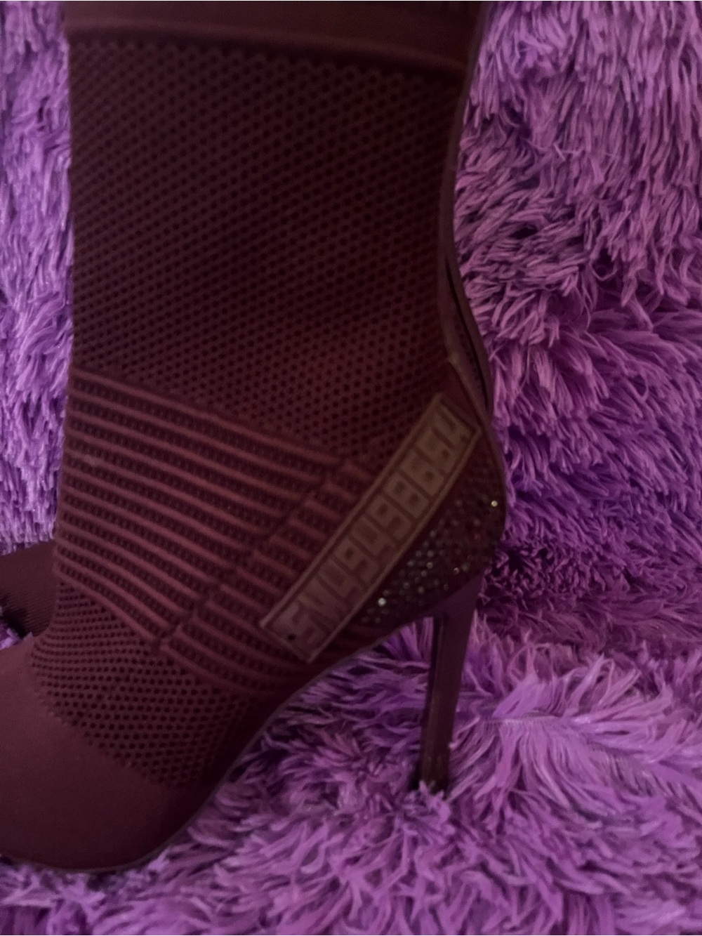 Steve Madden Burgundy Knit Stiletto Bootie
